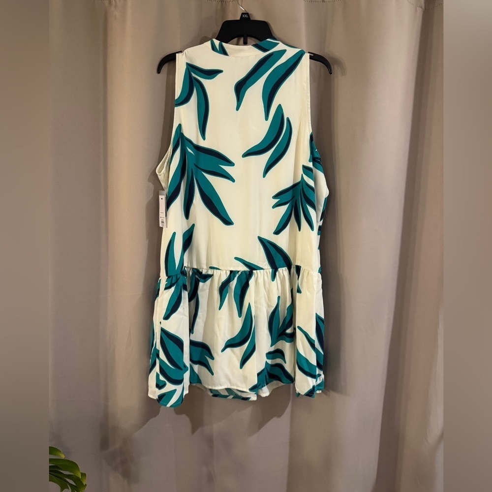 Nine West NWT Sleeveless Leaf Print Dress - Picture 2 of 6